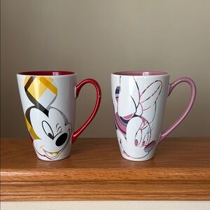 “Disney” Red and Pink Character Mugs Set